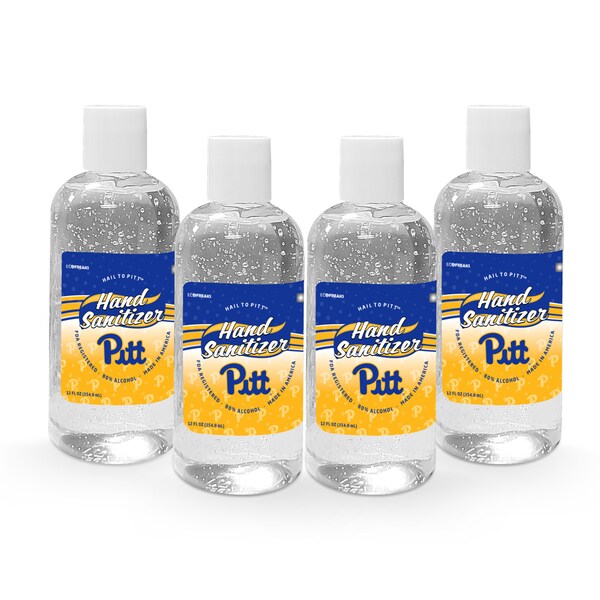 Fanmats Hand Sanitizer, Pitt, 12 oz., Flip Cap, PK4 29955
