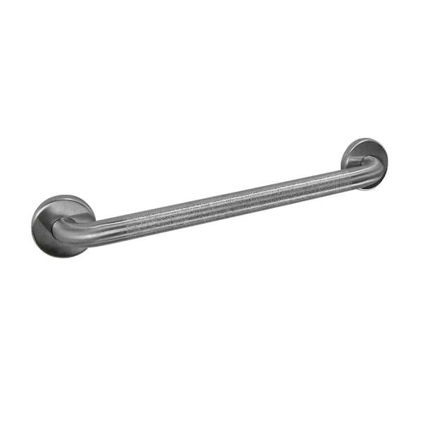 Bobrick Peened Straight Grab Bar, Peened, 1-1/4" dia., 27-1/8" L, Stainless Steel, Satin 5806.99X24 - main