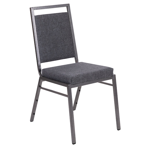 Flash Furniture Dark Gray Banquet Chair, PK2 2-FD-LUX-SIL-DKGY-GG