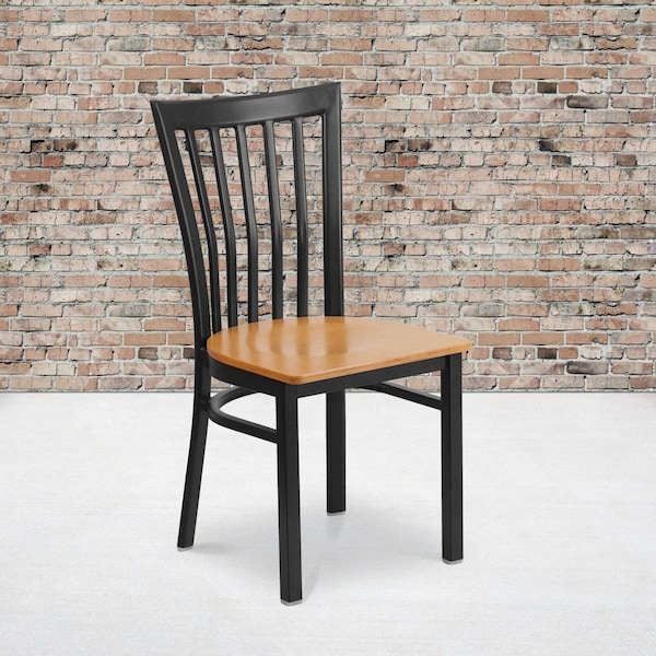Flash Furniture Black School Chair-Nat Seat, PK2 2-XU-DG6Q4BSCH-NATW-GG - main