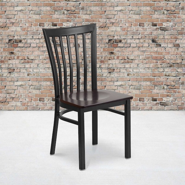 Flash Furniture Black School Chair-Wal Seat, PK2 2-XU-DG6Q4BSCH-WALW-GG - main