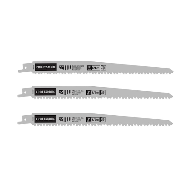 Craftsman Bi-Metal Pruning Reciprocating Saw, PK3, 3 PK CMAR596P3 - main