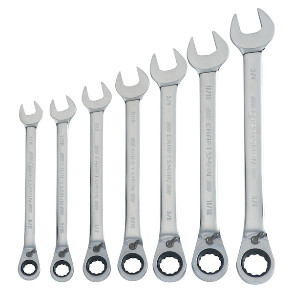 Craftsman Wrenches, 7-pc SAE Reversible Ratcheting CMMT87024 - main