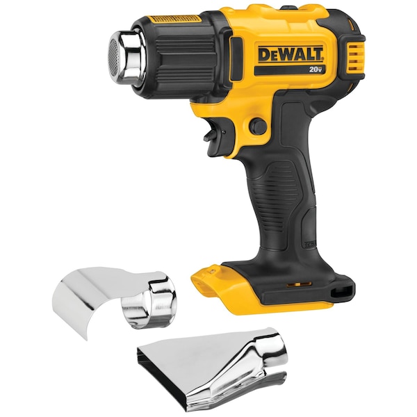 Dewalt Heat Gun, Battery Powered, 20V DC, Dual Temp. Setting, Pistol Handle DCE530B