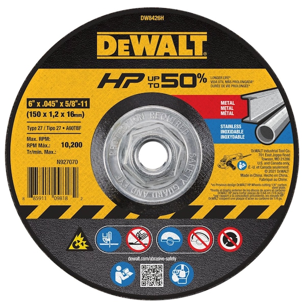 Dewalt High-Performance Cutting Wheels DW8426H
