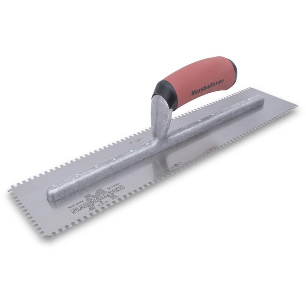 Marshalltown Notched Trowel, 3-Side, 1/8"x3/16"x1/8" DU651SD - main