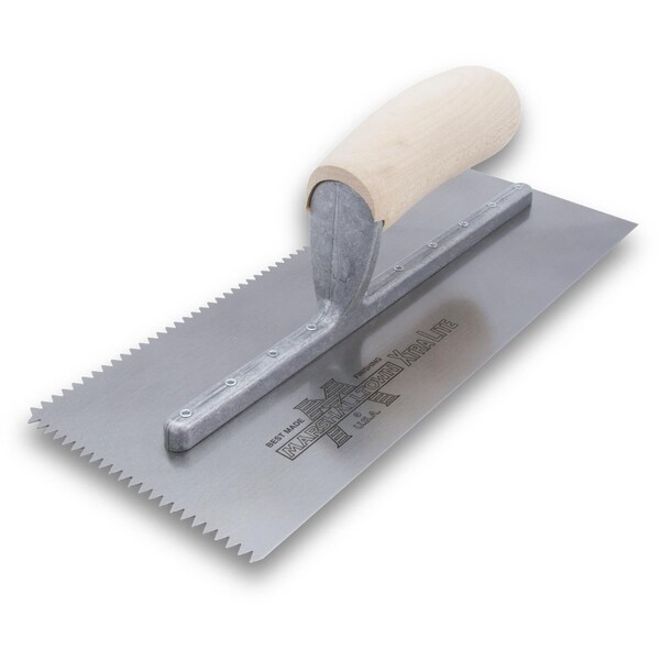Marshalltown Notched Trowel, V-Wood Hndl, 3/16" x5/32" 771S - main