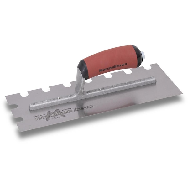 Marshalltown Notched Trowel, U-Handle, 9/16"x5/8"x1" 5784SD - main