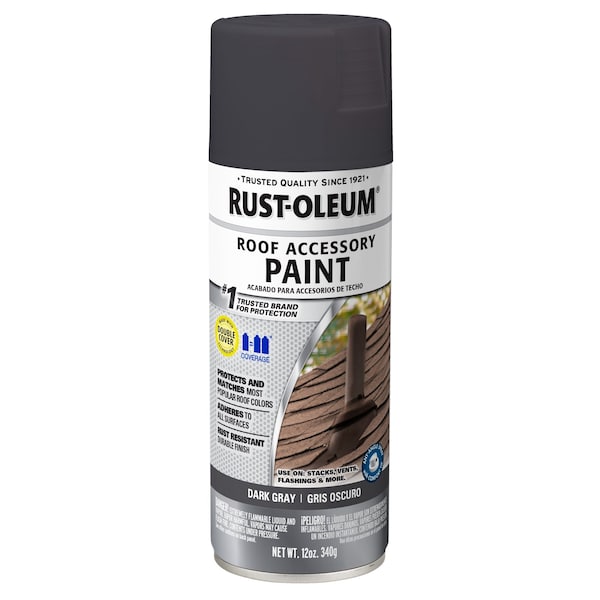Rust-Oleum Rust-Oleum Roof Accessory Paint, Dark Gray, 12 Oz. 302123 - main
