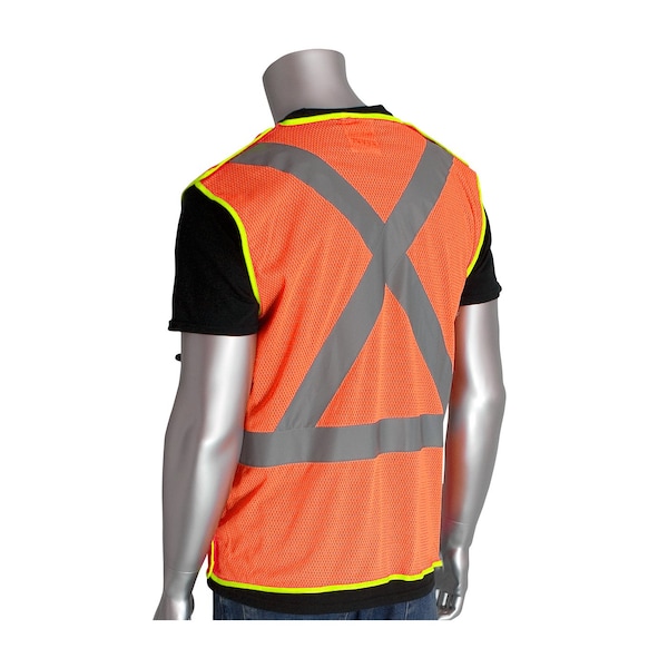 Pip Ansi Class 2/Csa Z96 Mesh Breakaway Vest 302-0210-OR/M - main