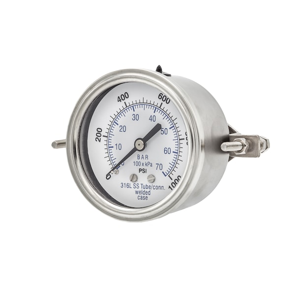 Pic Gauges 2 1/2 in Dial, 1/4 in NPT Male Back Location, Stainless Steel Case Material PRO-303D-254M-01 - main