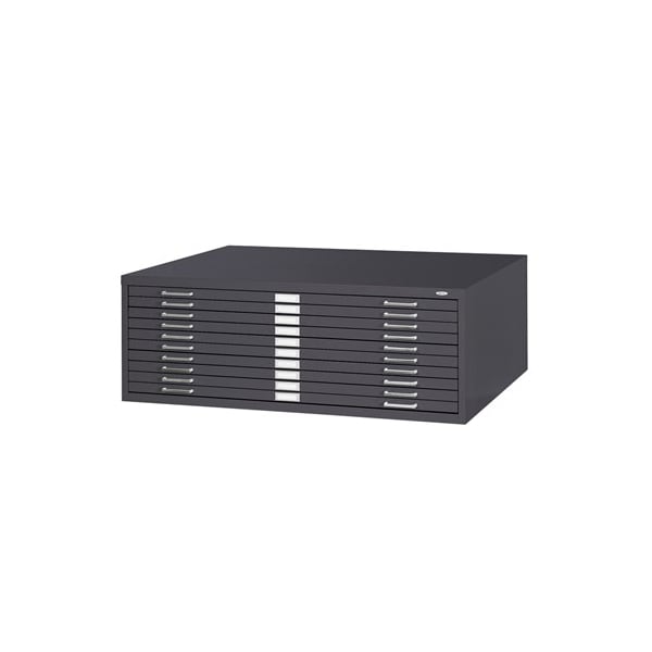 Safco 46-1/2" W 10 Drawer File Cabinet, Black, 30" x 42" 4986BL