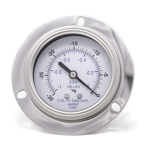 Pic Gauges 2 1/2 in Dial, 1/4 in NPT Male Back Location, Stainless Steel Case Material PRO-304D-254A-01 - main