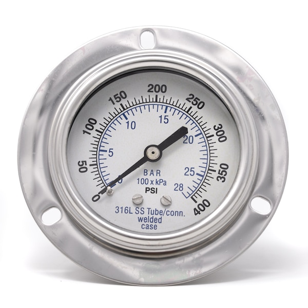 Pic Gauges 2 1/2 in Dial, 1/4 in NPT Male Back Location, Stainless Steel Case Material PRO-304D-254I-01 - main