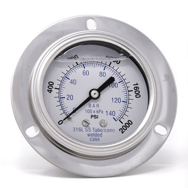 Pic Gauges 2 1/2 in Dial, 1/4 in NPT Male Back Location, Stainless Steel Case Material PRO-304L-254O-01 - main