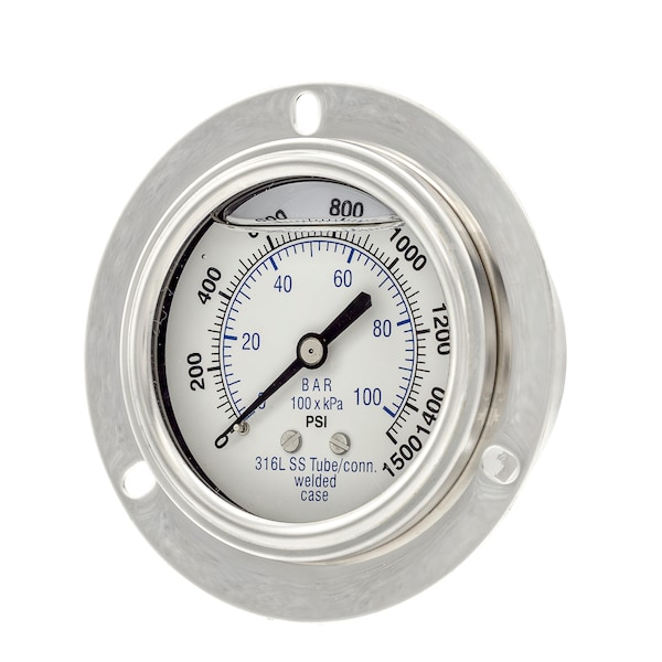 Pic Gauges 2 1/2 in Dial, 1/4 in NPT Male Back Location, Stainless Steel Case Material PRO-304L-254N-01 - main
