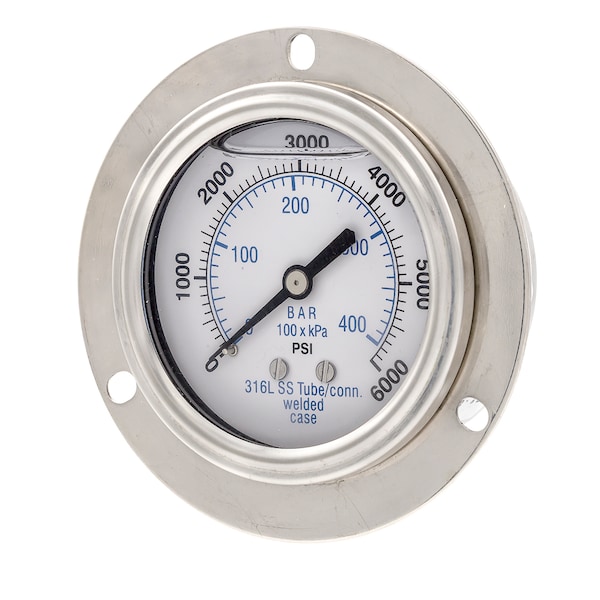 Pic Gauges 2 1/2 in Dial, 1/4 in NPT Male Back Location, Stainless Steel Case Material PRO-304L-254S-01 - main