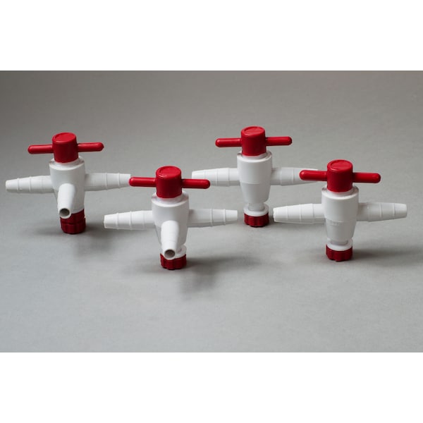 Bel-Art Bel-Art Two-Way Stopcock for 1/4 in. to 3/8 in. Tubing: 4mm Bore, PTFE F30891-0000 - main