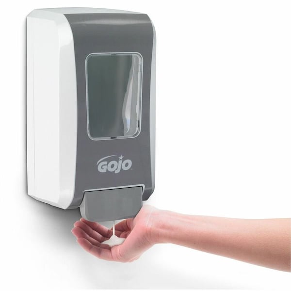 Gojo FMX-20 2000mL Foam Soap Dispenser, Push-Style, White/Gray