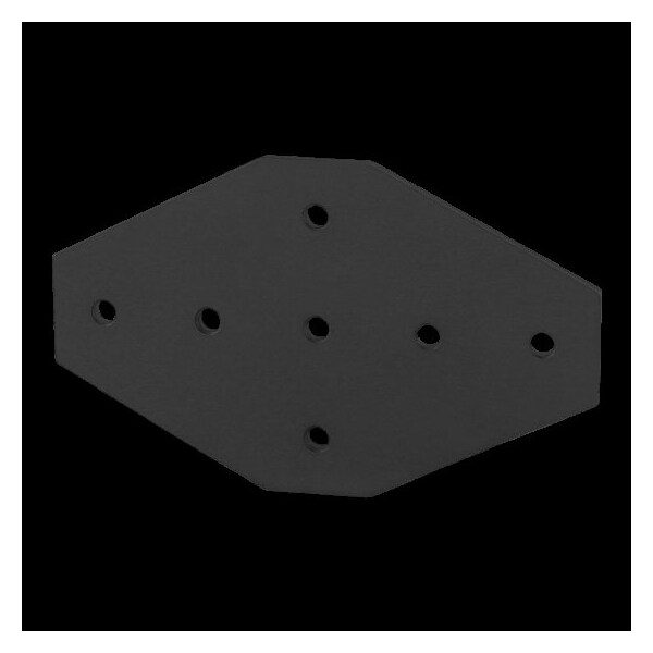 80/20 CrossJoiningPlate, Alum, Blk, 90mm, 4mm 30-4335-BLACK - main