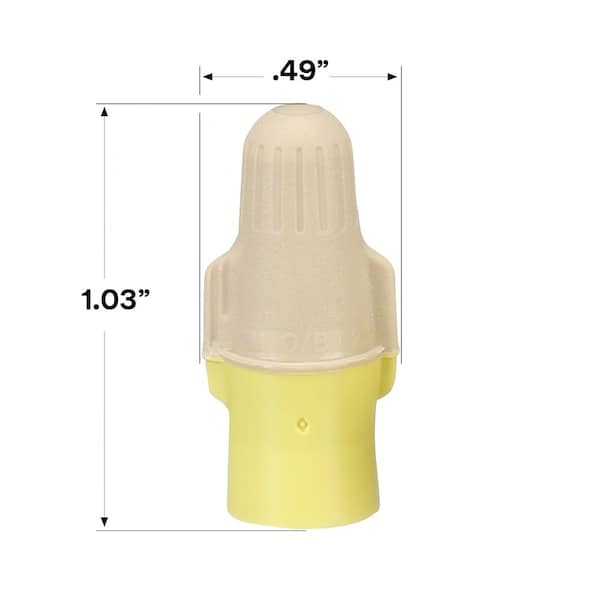 3M Twist On Wire Connector, 22-12 AWG, PK100 T/Y+BOX | Zoro