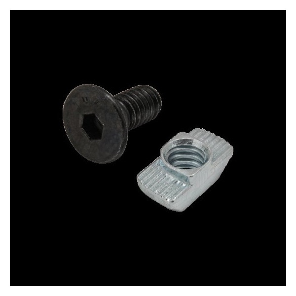 80/20 1/4"-20 Socket Head Cap Screw, Flat, Black Zinc Plated Steel, 5/8 in Length 3409 - main