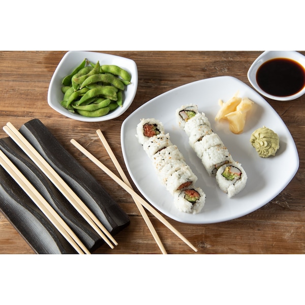 Carlisle Foodservice Upturned Corner Sq. Plate, 9.5", Wht, PK48 4330602 - main