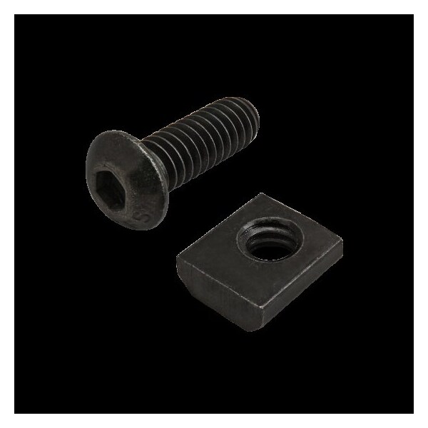 80/20 1/4"-20 Socket Head Cap Screw, Button, Black Zinc Plated Steel, 3/4 in Length 3479 - main