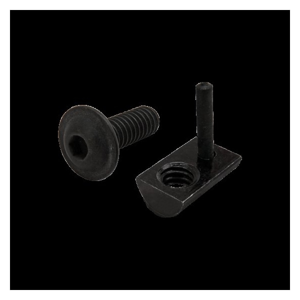 80/20 1/4"-20 Socket Head Cap Screw, Button Flanged, Black Zinc Plated Steel, 3/4 in Length 3485 - main