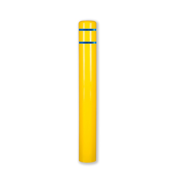 Post Guard Post Sleeve, 4.5" Dia, 52" H, Yellow/Blu CL1385YBT