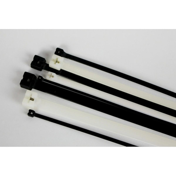 3M Cable Tie, 18 in L, 4.88 in Max Bundle Dia., Black, Nylon