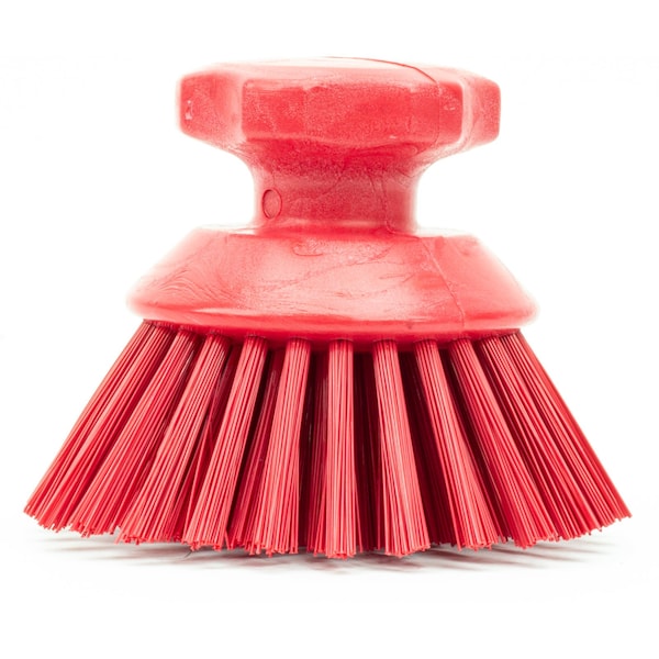 Sparta 5 in W Round Scrub Brush, Red, Polypropylene 42395EC05 - main