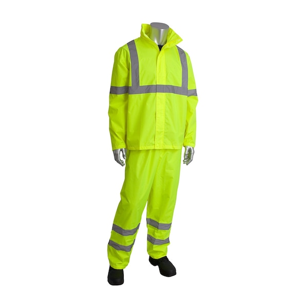 Pip Hi-Visibility Class 3 Rain Suit, Lm Yl, M 353-1000LY-S/M - main