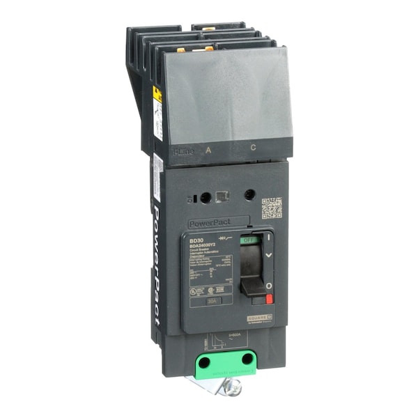 Schneider Electric Circuit Breaker, BD 030 Series 30A, 2 Pole, 525V AC, B Curve BDA24030Y2 Zoro