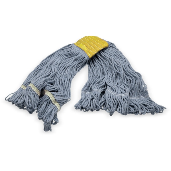 Carlisle Foodservice Small Looped End Mop, Blue W/ Yellow Band, 369513B14 369513B14 - main