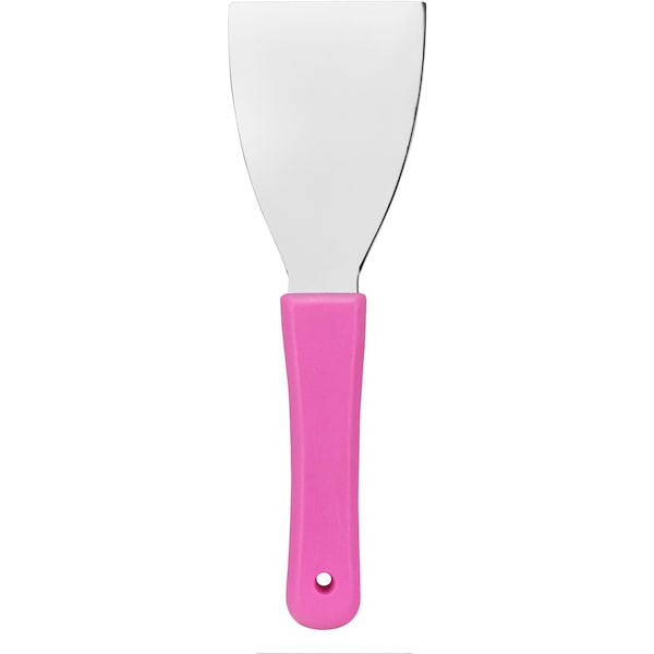Carlisle Foodservice Steel Handheld Scraper 3", Bright Pink 40130EC26 - main