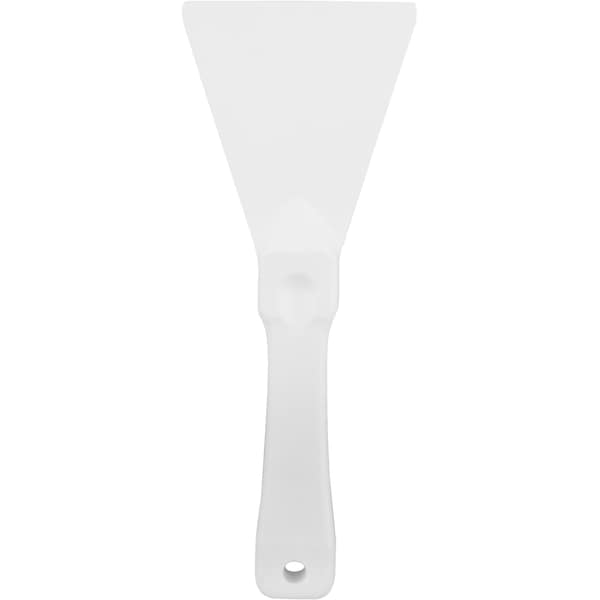 Carlisle Foodservice Plastic Handheld Scraper 3", White 40230EC02 - main