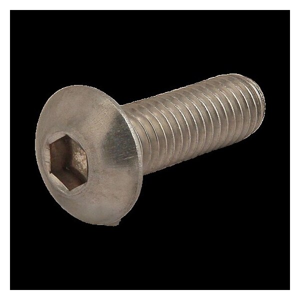 80/20 #10-32 Socket Head Cap Screw, Button, Plain Stainless Steel, 1 in Length 3698 - main