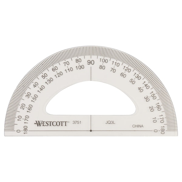 Westcott Protractors, 4" 180 SemiCircular Protractor 375 Zoro