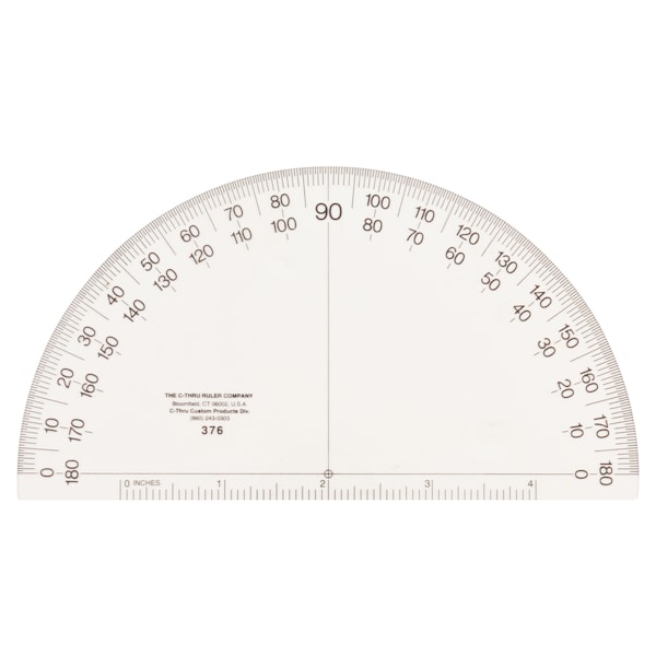 Westcott Protractors, 6" 180 Protractor, Weight 0.02 376 Zoro