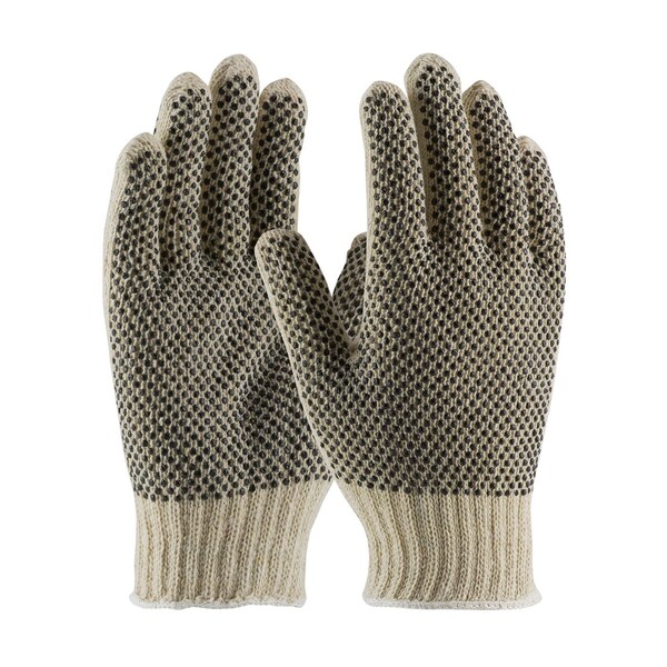 Pip Coated Gloves, PVC, Dotted, Double-Sided, Natural, S 12 PK 37-C112PDD/S - main