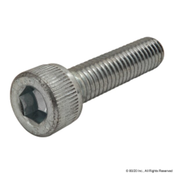 80/20 M6-1.00 Socket Head Cap Screw, Zinc Plated Steel, 25 mm Length 3807