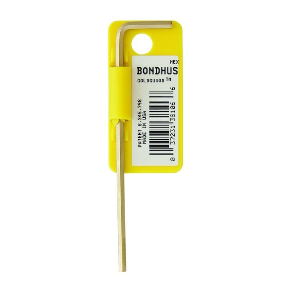 Bondhus SAE L-Shape Hex Key, 1/4" Tip Size 38112