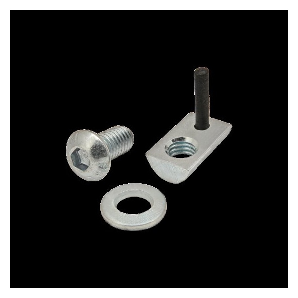 80/20 M6-1.00 Socket Head Cap Screw, Button, Bright Zinc Plated Steel, 12 mm Length 3824 - main