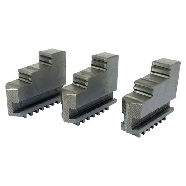 Hhip 3 Piece Steel External Hard Jaw Set For 8" 3-Jaw K11 200 Lathe Chuck 3900-4738 - main