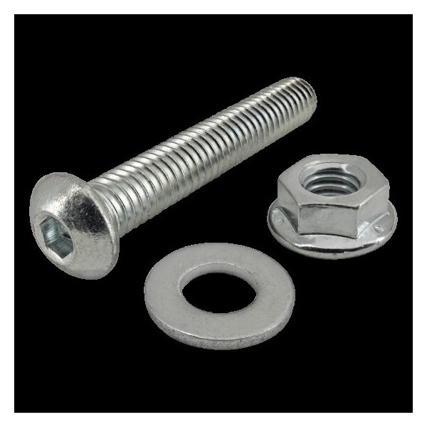 80/20 5/16"-18 Socket Head Cap Screw, Button, Bright Zinc Plated Steel, 2 in Length 3961 - main