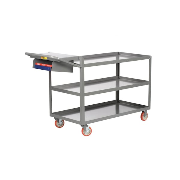 Little Giant Order Picking Cart with Pocket, 1200 lb Load Capacity, 52 in L, 24 in W, 40 in H 3LGL2436WSPBK - main