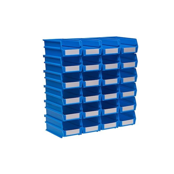 Triton Products Hang & Stack Storage Bin, Polypropylene, Blue, 3 in H, 4.125 in W, 7 3/8 in L, 1 CT 3-220B - main