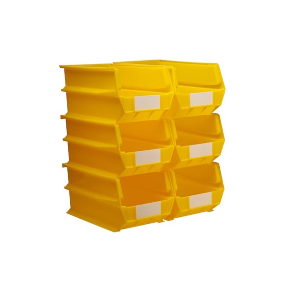 Triton Products Storage Bin, Polypropylene, Yellow, 7 in H, 8.25 in W, 1 CT 3-240Y - main