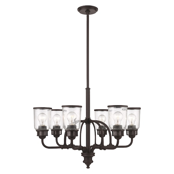 Livex Lighting Lawrenceville 6 Light Bronze Chandelier 40026-07 - main